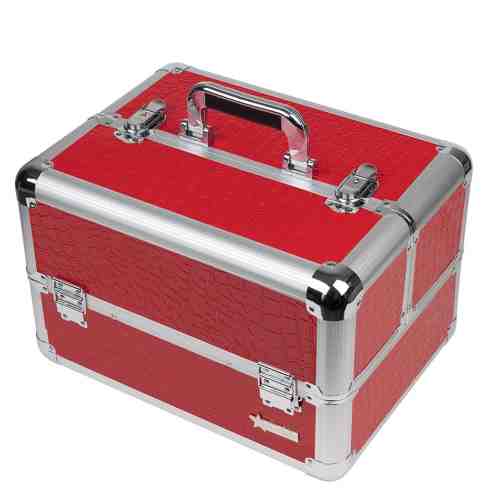 Geanta Produse Cosmetice din Aluminiu Fraulein38, Red