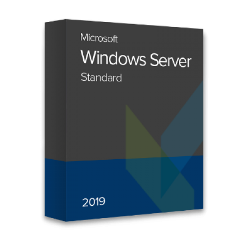 Windows Server 2019 Standard (16 cores) + 5 User CALs abțibild CoA cu DVD