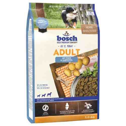 Hrana uscata pentru caini Bosch Adult cu peste si cartofi 3 kg