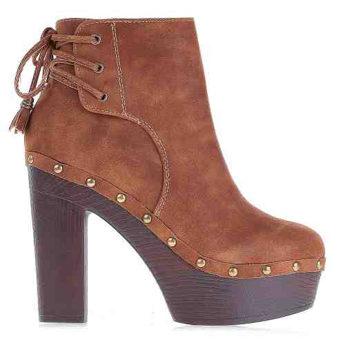 Botine dama Saya camel
