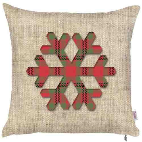 Fata de perna Snowflake Check 43x43 cm