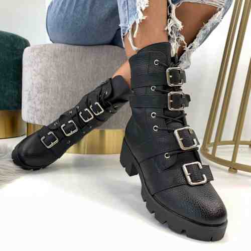 Ghete Combat Negre #B5540