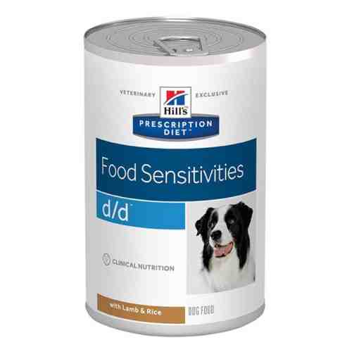 Hill's PD d/d Food Sensitivities hrana pentru caini cu miel si orez 370 g