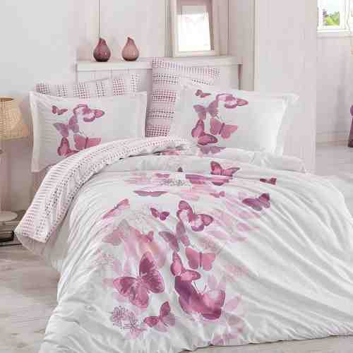 Lenjerie de pat King Poplin Sueno Lilac 200x220