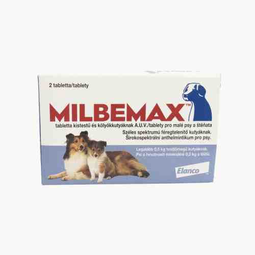 Milbemax Dog 2.5 / 25 mg (< 5 kg), 2 tablete