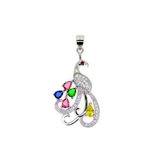 Pandantiv din Argint 925, decorat cu zirconii multicolore