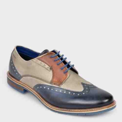 Pantofi BUGATTI bleumarin, 25904, din piele naturala