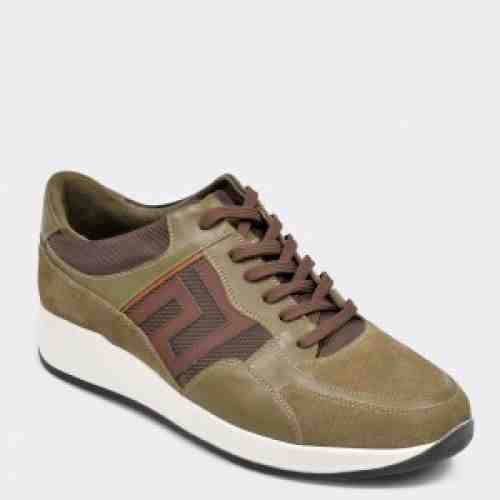 Pantofi sport OTTER kaki, 1949, din material textil si piele naturala
