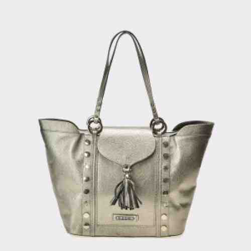 Poseta EPICA argintie, Irene, din piele naturala