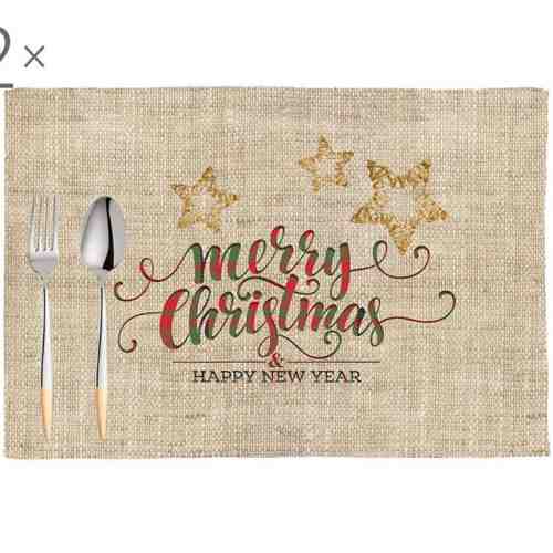 Set 2 individualuri Happy Christmas 33x45 cm