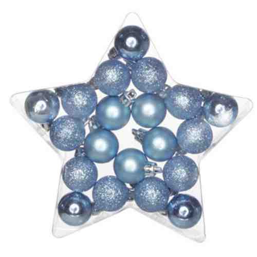 Set 20 globuri decorative Blue Star S