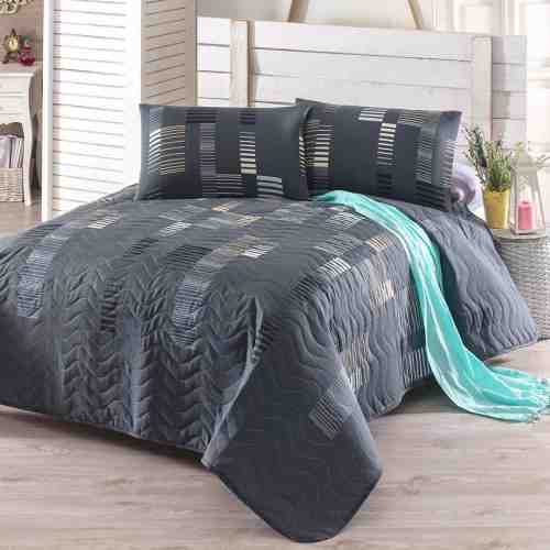 Set cuvertura matlasata Double Trace Anthracite