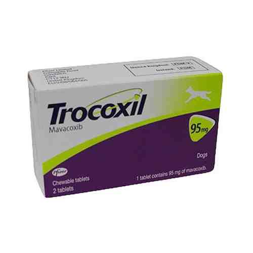 Trocoxil 95 mg, 2 tablete masticabile
