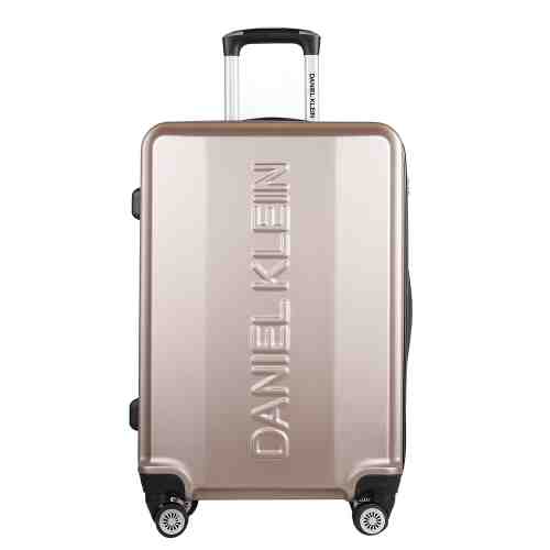 Valiza Daniel Klein DKL.7001.30.S din material plastic champagne