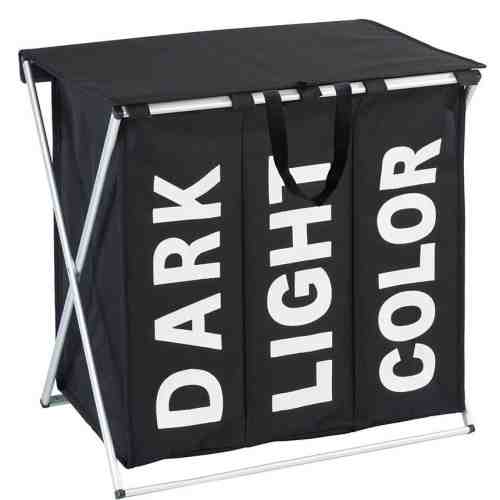 Cos cu capac pentru rufe Trio Top Black 118 L