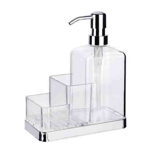 Dispenser detergent lichid de vase si suport pentru burete Sponges Clarido 580 ml