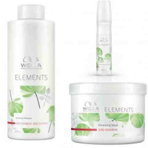 Pachet 1 Wella Elements Renewing - Sampon, Masca si Spray Leave - In