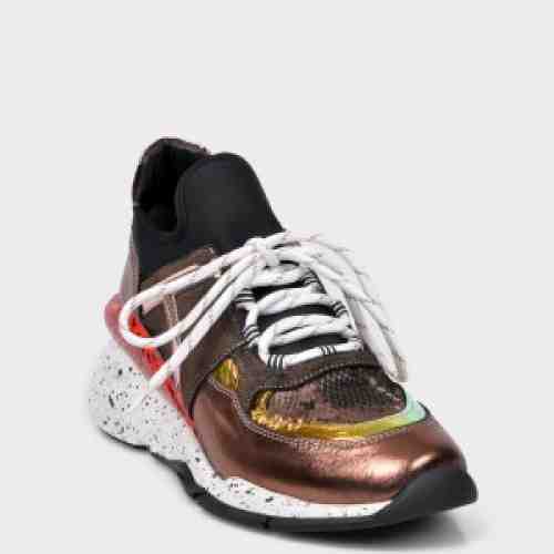 Pantofi sport FLAVIA PASSINI maro, 3001, material textil si piele naturala