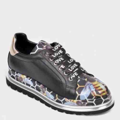 Pantofi sport FLAVIA PASSINI negri, DM945, din piele naturala