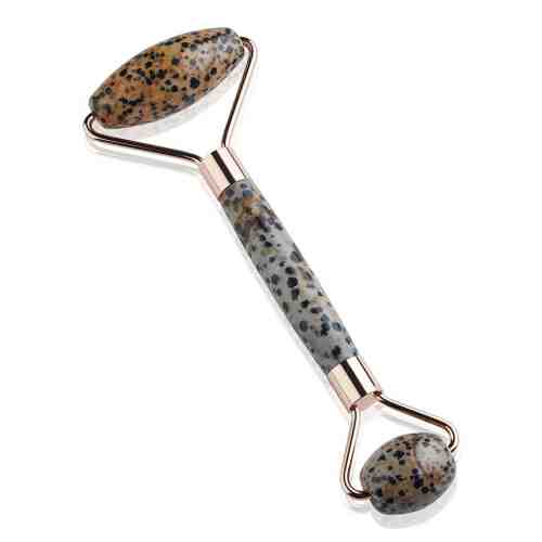 Rola dubla masaj facial Luxurious Dalmatian Jasper