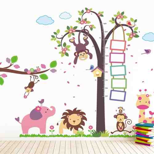 Sticker Monkey Height Measure and Animals