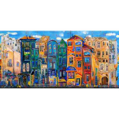 Tablou Colourful Houses 60x140 cm