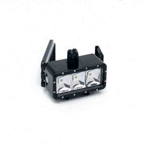 Accesoriu Camera Sport Lampa Subacvatica 2 - Bateria detasabila, Lampa LED este realizata din plastic si metal, Negru