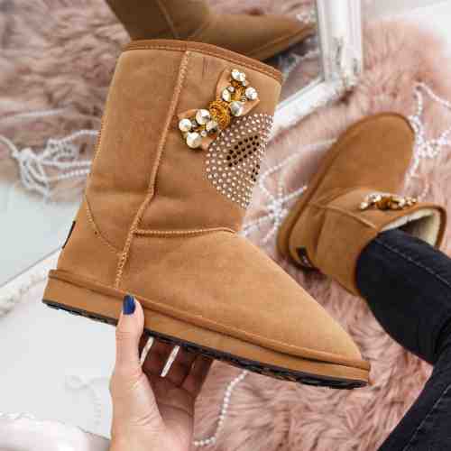 Cizme Panda camel imblanite