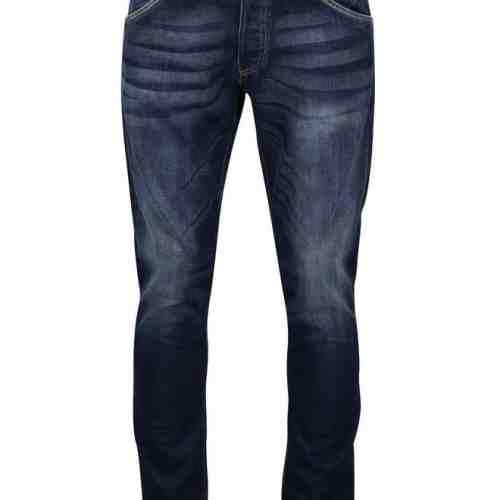 Blugi albastri cu aspect decolorat Jack & Jones Glenn