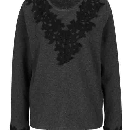 Bluza gri inchis cu aplicatie VILA Kleo
