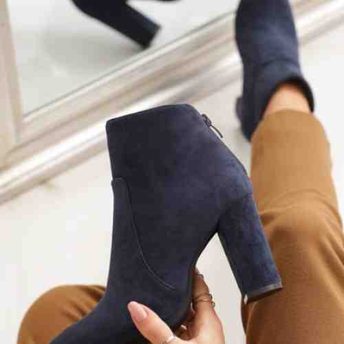 Botine cu toc Sicilia Navy
