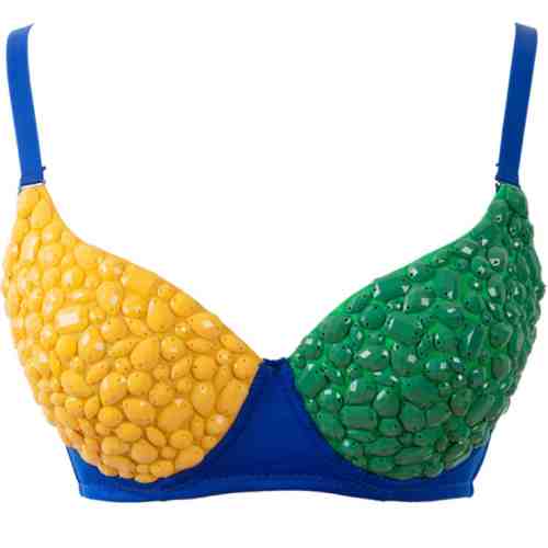 BRA38 Sutien accesorizat cu pietre colorate