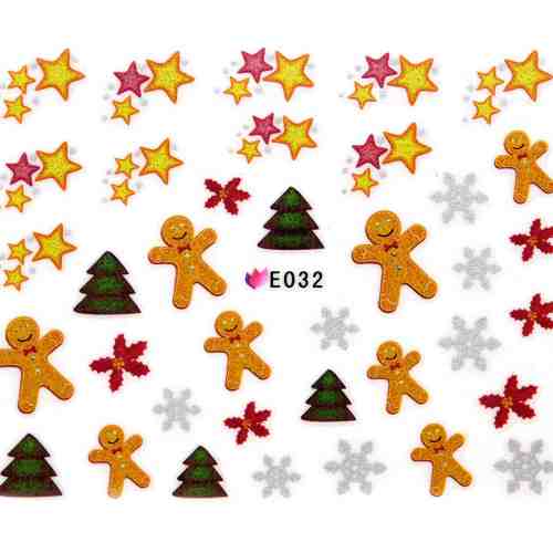 Folie Sticker 3D unghii, model E032 - Sensational Gifts