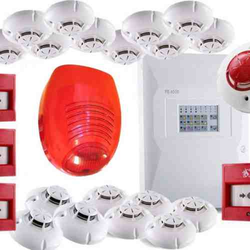 KIT ANTIINCENDIU CONVENTIONAL 18 Senzori cu sirena si buton
