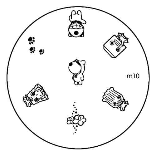 Matrita Metalica Stampila Unghii M10 - Cartoon