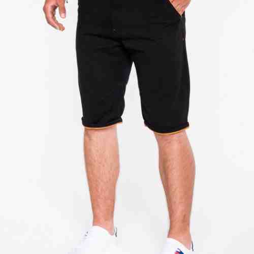 Pantaloni scurti pentru barbati negru casual model de vara slim fit buzunare laterale P520