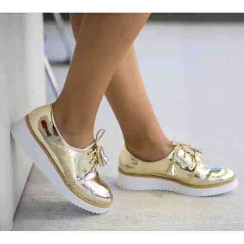 Pantofi Casual Bomber Aurii