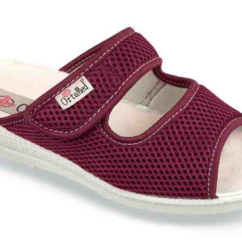Papuci de casa femei OrtoMed 547-T16 bordo