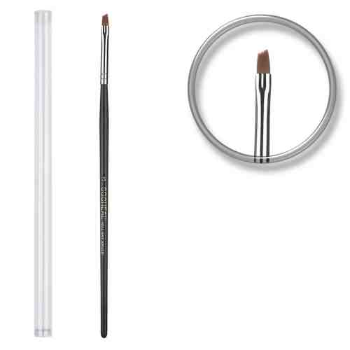 Pensula unghii aplicare gel UV nr.3 cu etui tubular - Smokey Black