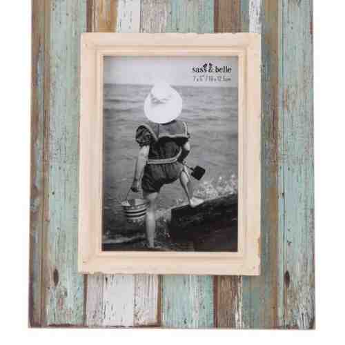 Rama foto vintage turcoaz cu maro Sass & Belle