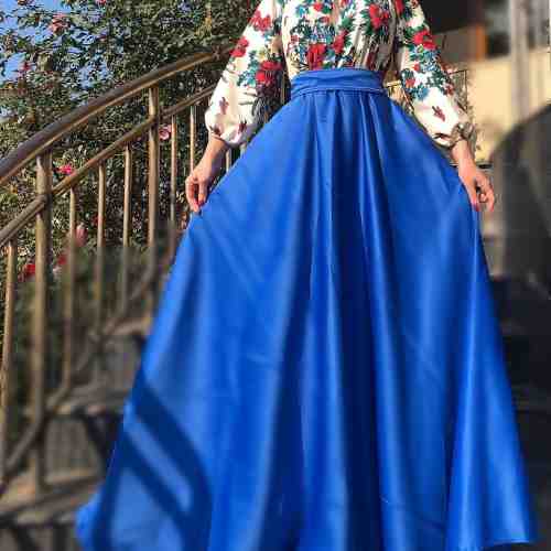 Rochie stilizata cu motive traditionale cu bujori 18