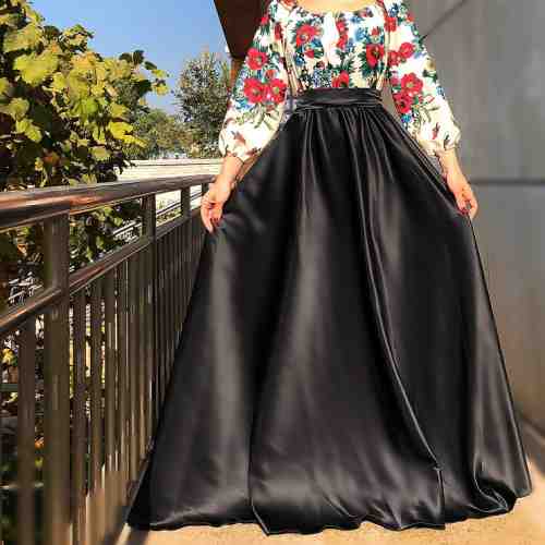 Rochie stilizata cu motive traditionale cu bujori 19 - 42