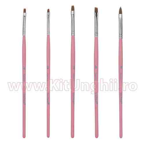 Set 5 Pensule Manichiura Unghii False Pink