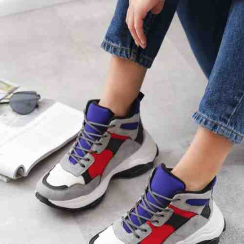 Sneakers cu platforma Danya Gri