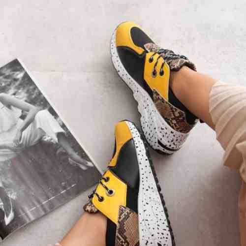 Sneakers dama Aqulia Galbeni