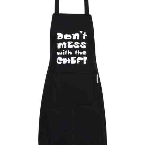 Sort Cooksmart "Don't Mess With The Chef" negru