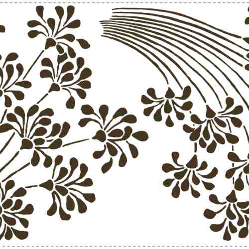 Stickere catifea FLOCKED FLORAL | 45,7 cm x 101,6 cm