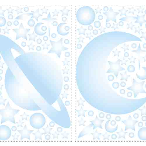 Stickere fosforescente CELESTIAL | 4 colite de 25,4 cm x 45,7 cm