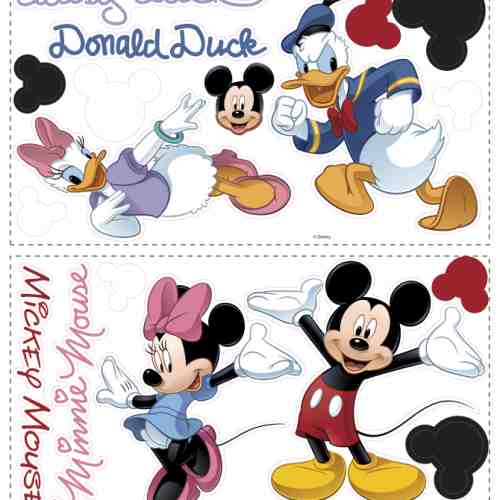Stickere Personaje MICKEY MOUSE si Prietenii | 4 colite de 25,4 cm x 45,7 cm
