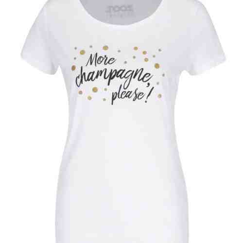 Tricou alb pentru femei ZOOT Original More champagne